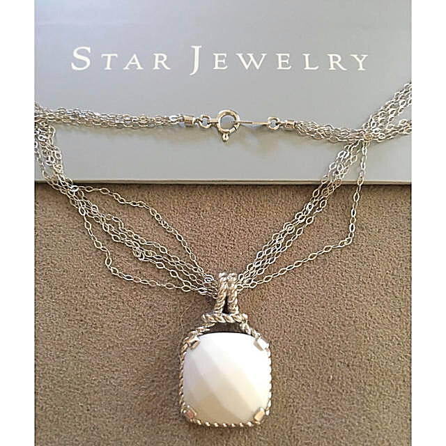 STAR JEWELRY ネックレス K18WG D0.080ct 2.53g | legaleagle.co.nz