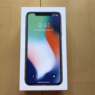 アップル(Apple)の新品 未使用 Apple iPhoneX 64GB SIMフリー シルバー 白(スマートフォン本体)