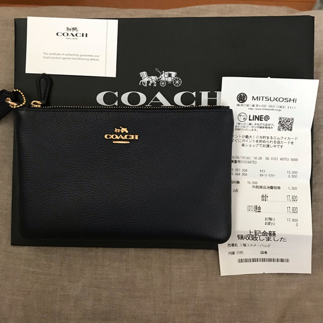 coach スモール リストレット ネイビー