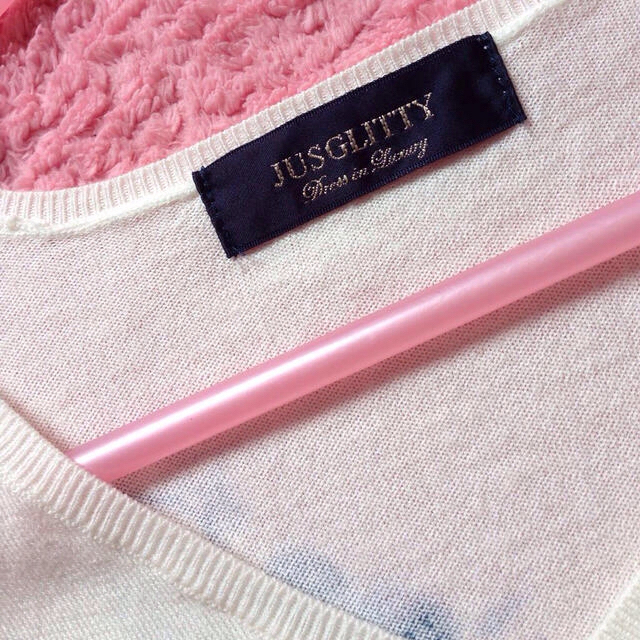 JUSGLITTY(ジャスグリッティー)のジャス花柄ニット レディースのトップス(カットソー(長袖/七分))の商品写真