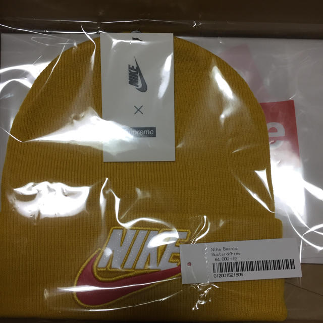 込 supreme nike beanie mustard 新品