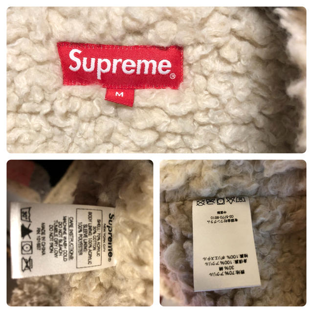 Supreme(シュプリーム)の国内正規品 M Supreme Plaid Shearling Bomber メンズのジャケット/アウター(ブルゾン)の商品写真