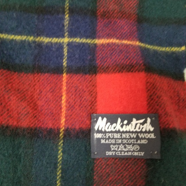 MACKINTOSH(マッキントッシュ)のMackintosh赤チェックマフラー レディースのファッション小物(マフラー/ショール)の商品写真