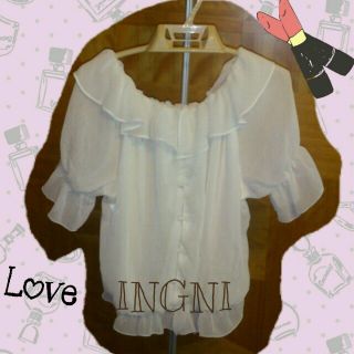 イング(INGNI)のINGNI♥ホワイトトップス(カットソー(長袖/七分))