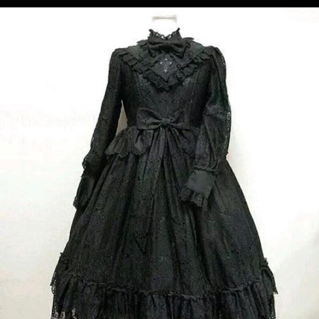 Angelic Pretty Holy Lacy Doll ロンク ワンピース黒 - electrabd.com
