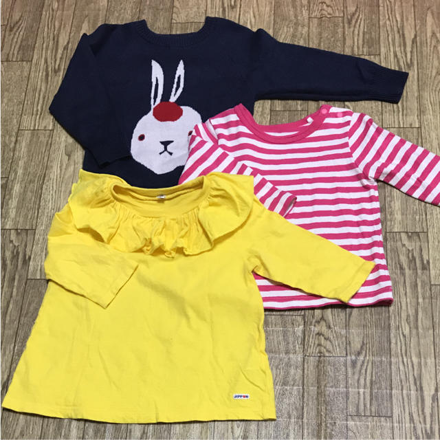 MARKEY'S(マーキーズ)のマーキーズ  ロンT、ニット セット 95 キッズ/ベビー/マタニティのキッズ服女の子用(90cm~)(Tシャツ/カットソー)の商品写真