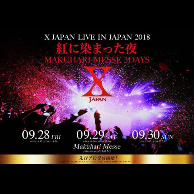 X JAPAN 紅に染まった夜 9月２９日 ビッグフラッグのみ チケットの音楽(音楽フェス)の商品写真