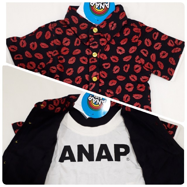 ANAP Kids(アナップキッズ)のANAP　sale　夏物３点セット キッズ/ベビー/マタニティのキッズ服女の子用(90cm~)(Tシャツ/カットソー)の商品写真