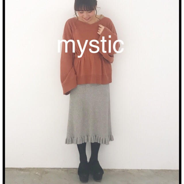 mystic(ミスティック)のラスト♡ミスティック♡リブニットスカート レディースのスカート(ロングスカート)の商品写真