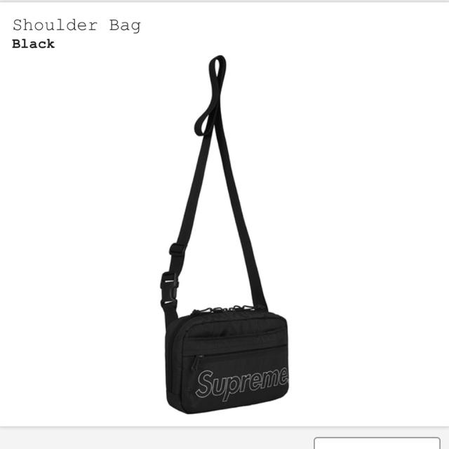 18fw  supreme shoulder bag black 国内正規品バッグ