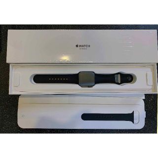 アップル(Apple)のApple watch / MQKV2J/A / 第３世代  38㎜ Black(腕時計(デジタル))