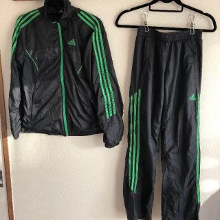 アディダス(adidas)のadidas　薄手ウィンドブレーカー　上下セット　黒(ジャージ)