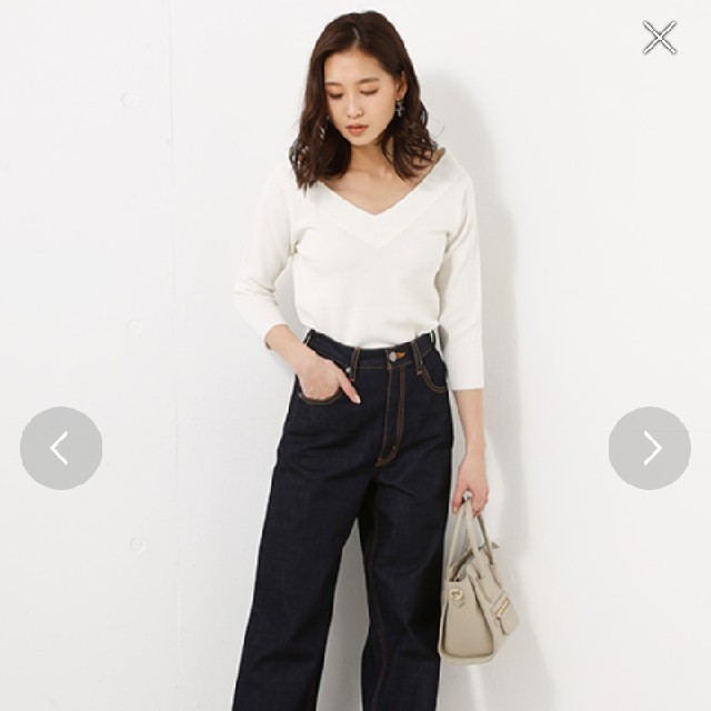 AZUL by moussy(アズールバイマウジー)の新品 AZUL BY MOUSSY ミラノリブ2way ニットPO レディースのトップス(ニット/セーター)の商品写真