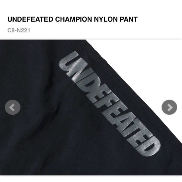 UNDEFEATED(アンディフィーテッド)のUNDEFEATED CHAMPION NYLON PANT Mサイズ メンズのパンツ(ワークパンツ/カーゴパンツ)の商品写真