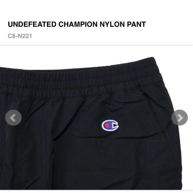 UNDEFEATED(アンディフィーテッド)のUNDEFEATED CHAMPION NYLON PANT Mサイズ メンズのパンツ(ワークパンツ/カーゴパンツ)の商品写真