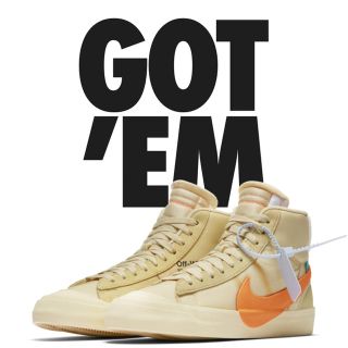 オフホワイト(OFF-WHITE)のナイキ ブレーザーmid(スニーカー)