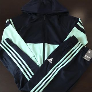 130㎝ adidas キッズ ジャージ上下セット ネイビー×ホワイト×ピンク