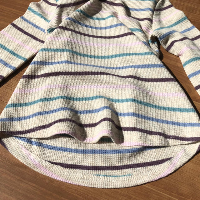 Old Navy(オールドネイビー)のサーマルロングTシャツ  ボーダー  オールドネイビー キッズ/ベビー/マタニティのキッズ服女の子用(90cm~)(Tシャツ/カットソー)の商品写真