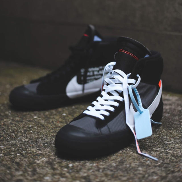 [27.5cm]Nike off-white Blazer Black靴/シューズ