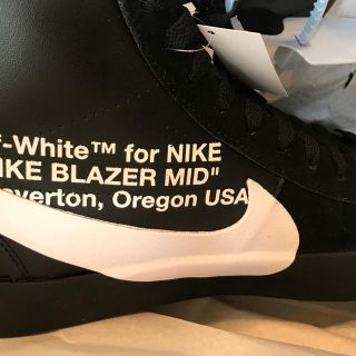 オフホワイト(OFF-WHITE)の28cm Nike THE 10 :BLAZER MID offwhite(スニーカー)