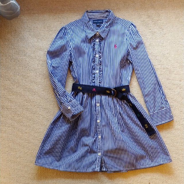 Ralph Lauren(ラルフローレン)のラルフローレン　シャツワンピース　120cm キッズ/ベビー/マタニティのキッズ服女の子用(90cm~)(ワンピース)の商品写真