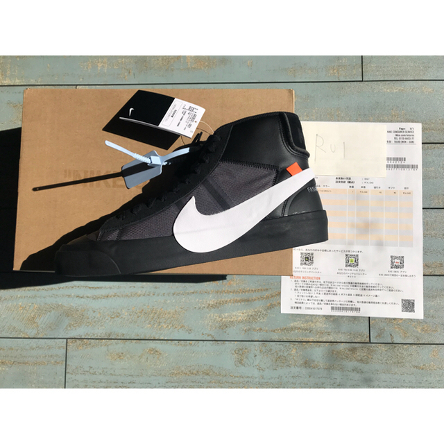 OFF-WHITE(オフホワイト)のNIKE × off-white  ブレーザー MID  オフホワイト当選 メンズの靴/シューズ(スニーカー)の商品写真