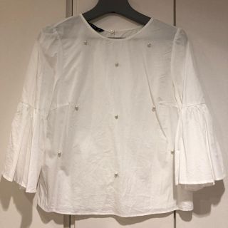 ザラ(ZARA)のZARAパールブラウス(シャツ/ブラウス(長袖/七分))