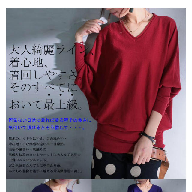 antiqua(アンティカ)のアンティカ  カシミヤタッチニット アイボリー レディースのトップス(ニット/セーター)の商品写真