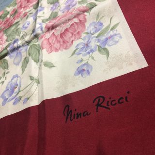 ニナリッチ(NINA RICCI)のバンダナ スカーフ 秋冬 色 リボン 花柄(バンダナ/スカーフ)