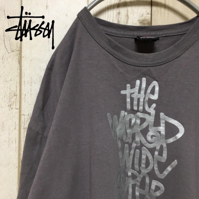 STUSSY(ステューシー)の90s STUSSY ステューシー ビックロゴ 長袖Tシャツ ビックサイズ メンズのトップス(Tシャツ/カットソー(七分/長袖))の商品写真