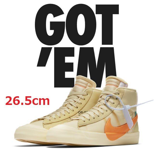 OFFWHITE × NIKE BLAZER MID HALLOWS 26.5オフホワイト