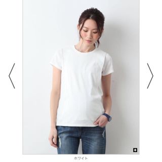 授乳口付 綿混やわらかフライス半袖クルーネックTシャツ(マタニティトップス)