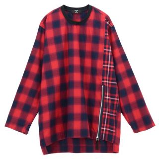 カバンドズッカ(CABANE de ZUCCa)のCABANE de ZUCCa カバンドズッカ ドッキングチェック長袖カットソー(Tシャツ/カットソー(七分/長袖))