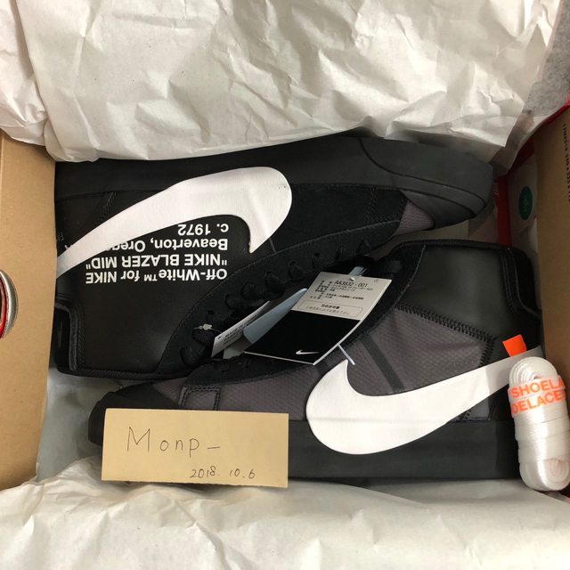 送料込 Off-White NIKE BLAZER MID 28 SNKRS