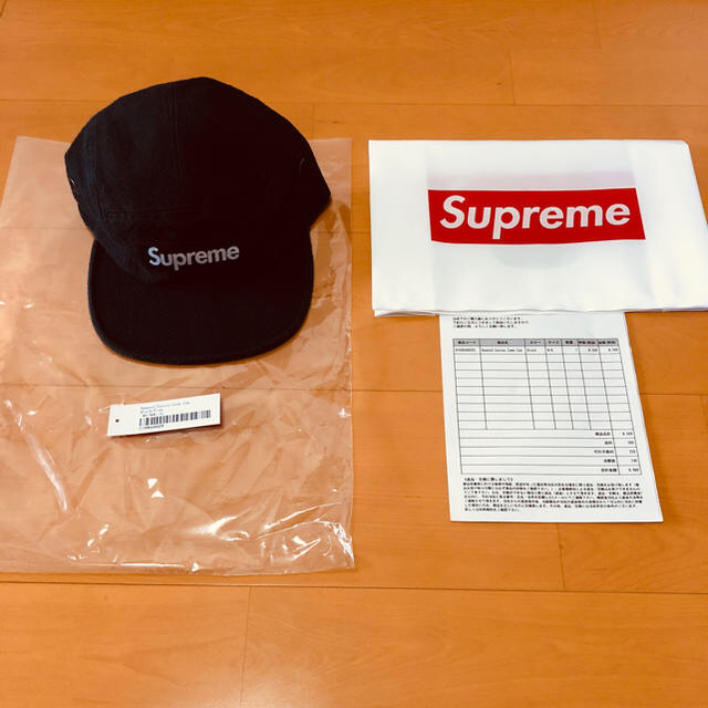 supreme Napped Canvas Camp Cap 18FW 黒