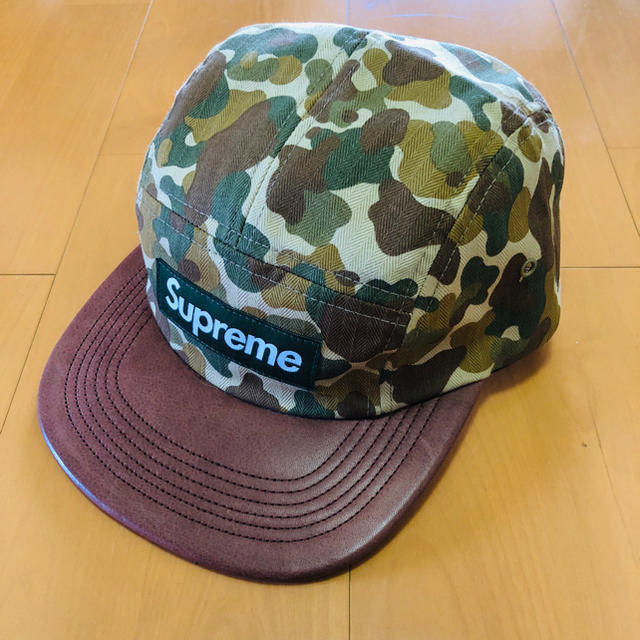 supreme Camo Leather Camp Cap 12SS