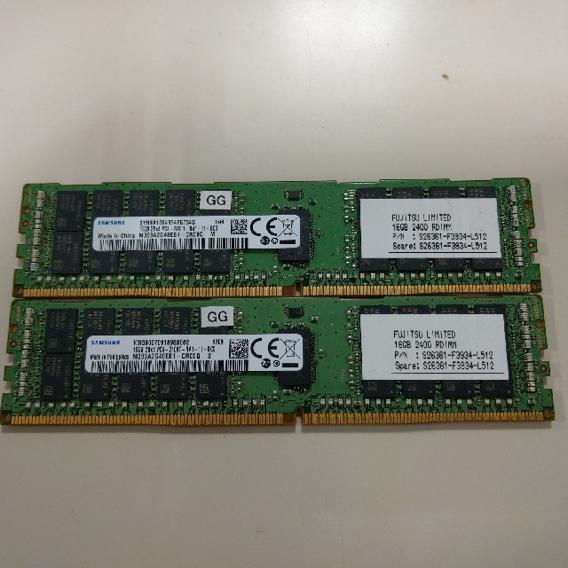 サムスンDDR4-2400 PC4-19200 ECC REG 16GBx2