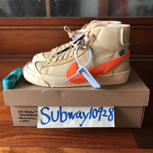 NIKE(ナイキ)のOFF WHITE NIKE THE TEN BLAZER MID 24 US6 レディースの靴/シューズ(スニーカー)の商品写真