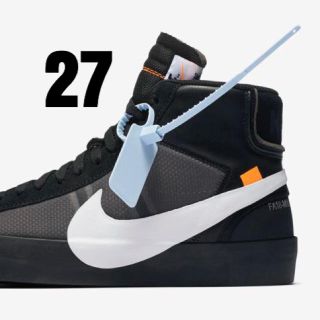 ナイキ(NIKE)の27cm NIKExOFF WHITE BLAZER black(スニーカー)