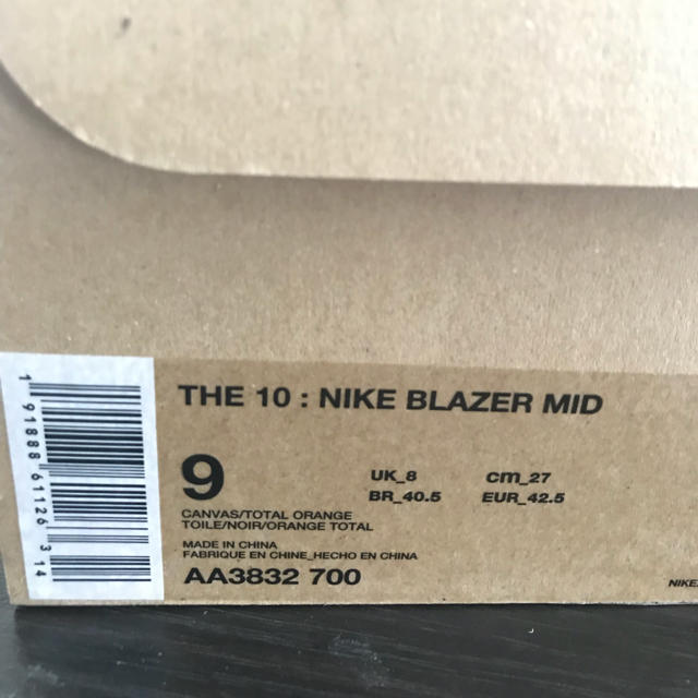 NIKE(ナイキ)のNike off white BLAER MID THE TEN メンズの靴/シューズ(スニーカー)の商品写真