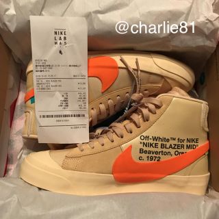 オフホワイト(OFF-WHITE)のnike off-white blazer mid 27cm ナイキ ブレーザー(スニーカー)