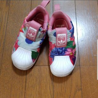 アディダス(adidas)のadidas スニーカー 花柄 17cm(スニーカー)