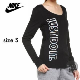 ナイキ(NIKE)のS【新品】NIKE JUST DO IT メタリック プリント ロンT (Tシャツ(長袖/七分))