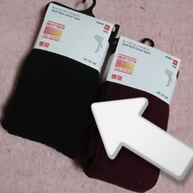 UNIQLO(ユニクロ)のUNIQLOヒートテック ニットタイツ黒 レディースのレッグウェア(タイツ/ストッキング)の商品写真