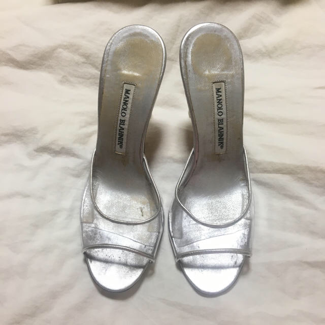 MANOLO BLAHNIK(マノロブラニク)のMANOLO BLAHNIK クリアサンダル マノロ ブラニク レディースの靴/シューズ(サンダル)の商品写真