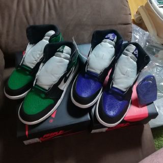 ナイキ(NIKE)のJordan 1 GSサイズ Green ＆ Purple(スニーカー)