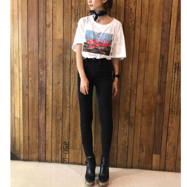 新品タグ付き:Moussy HW Rebirth Black Skinny 27
