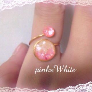 pink×White リング(リング(指輪))