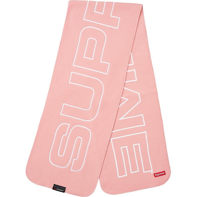 Supreme Polartec Logo Scarf Pink マフラー