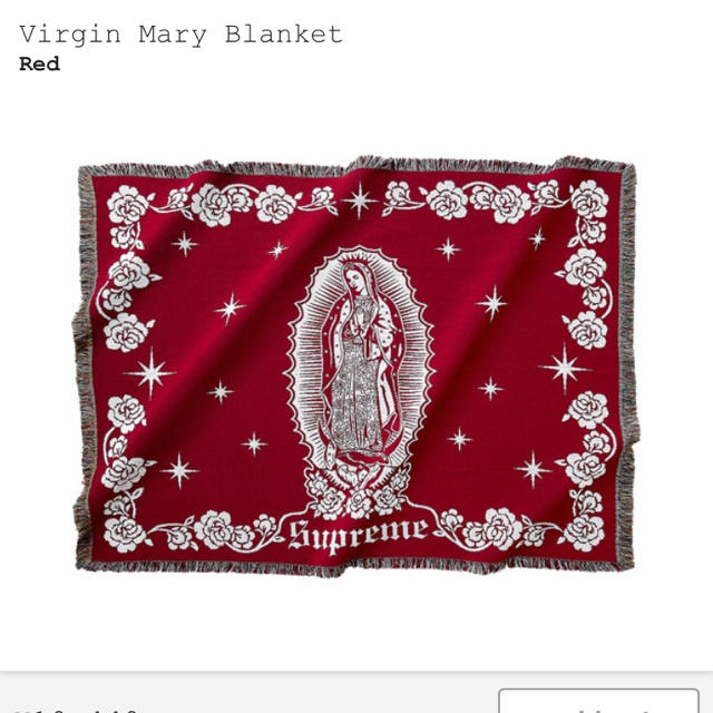 送料込 supreme Virgin Mary Blanket red